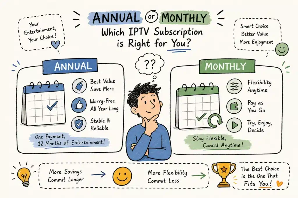 Abonnement IPTV annuel ou mensuel
